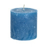 Kaars rustiek - donkerblauw - ø7x7 cm