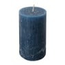 Kaars rustiek - donkerblauw - ⌀7x12 cm 
