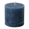 Kaars rustiek - donkerblauw - ø10x10 cm