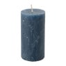Kaars rustiek - donkerblauw - ø5x10 cm