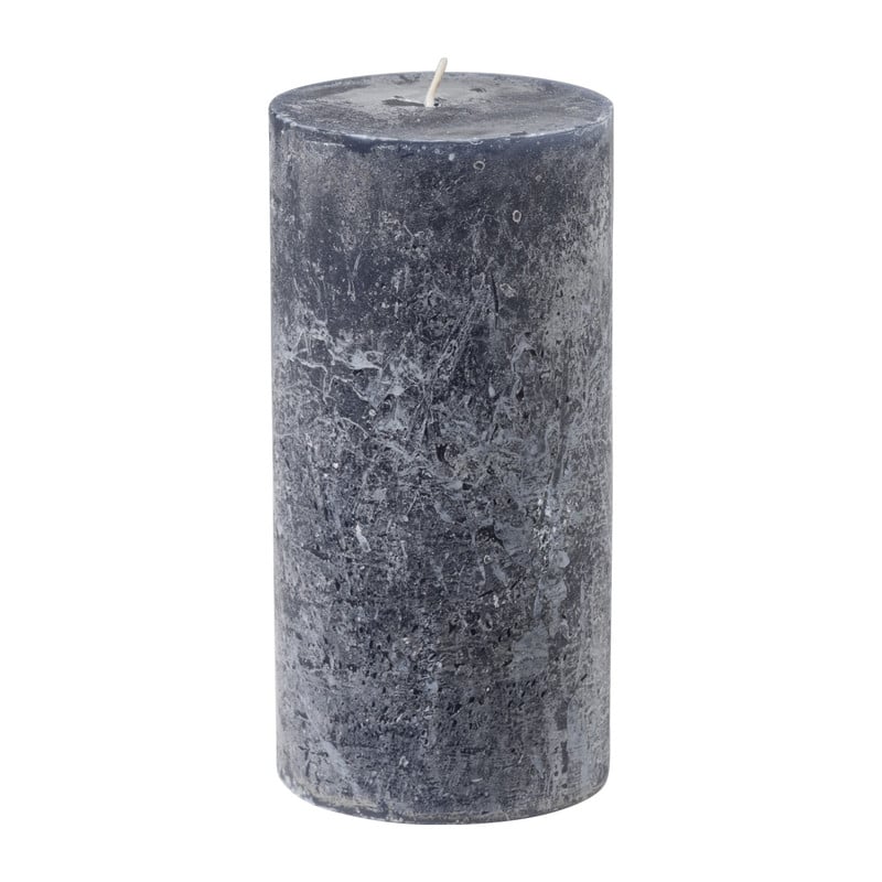 Kaars rustiek XXL - donkerblauw - ø10x20 cm