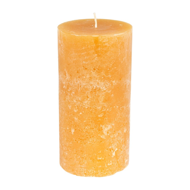 Kaars rustiek XXL - okergeel - ø10x20 cm