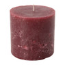 Kaars rustiek - bordeauxrood - ø10x10 cm