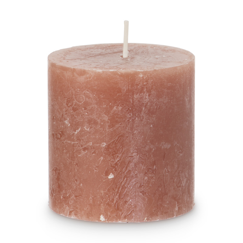 Kaars rustiek cognac - 7 x 7 cm - 40 branduren