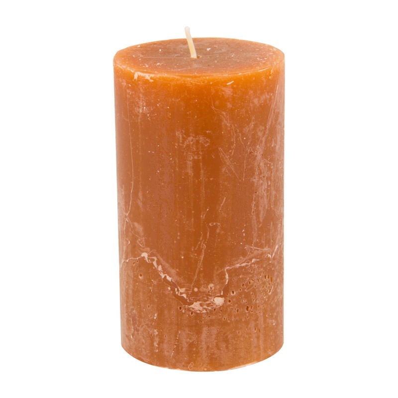 Kaars rustiek cognac - 7 x 12 cm - 60 branduren