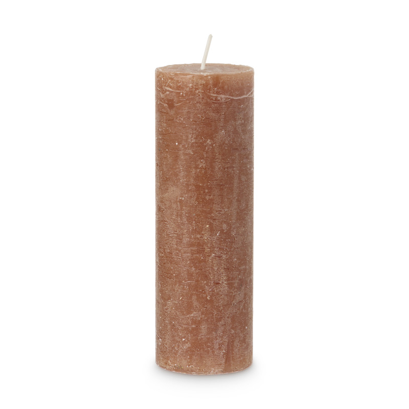 Kaars rustiek - cognac - ⌀5x15 cm 