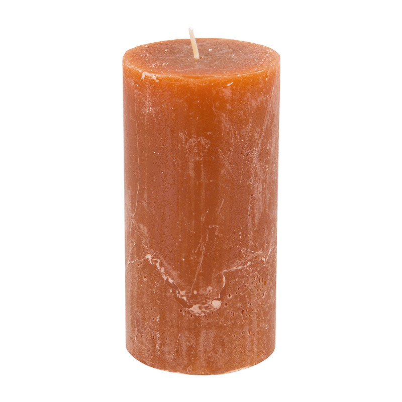 Kaars rustiek cognac - 5x10 cm