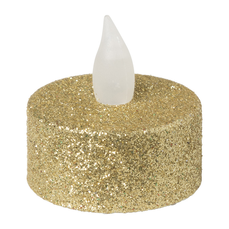 LED waxinelichten - goud - set van 4