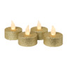 LED waxinelichten - goud - set van 4