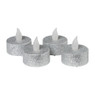 LED waxinelichten - zilver - set van 4