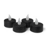 LED waxinelichten - zwart - set van 4