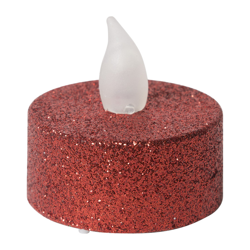 LED waxinelichten - rood - set van 4