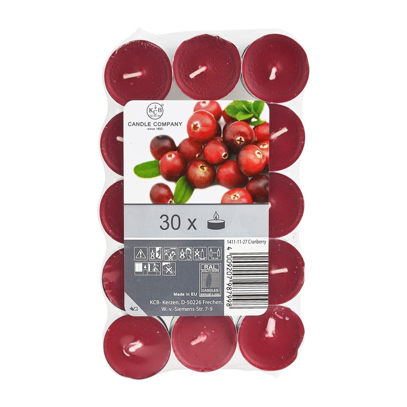 Geurtheelichten - cranberry - 30 stuks