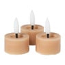 LED waxinelichten - taupe - set van 3