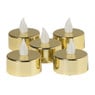 LED waxinelichten - goud - set van 5