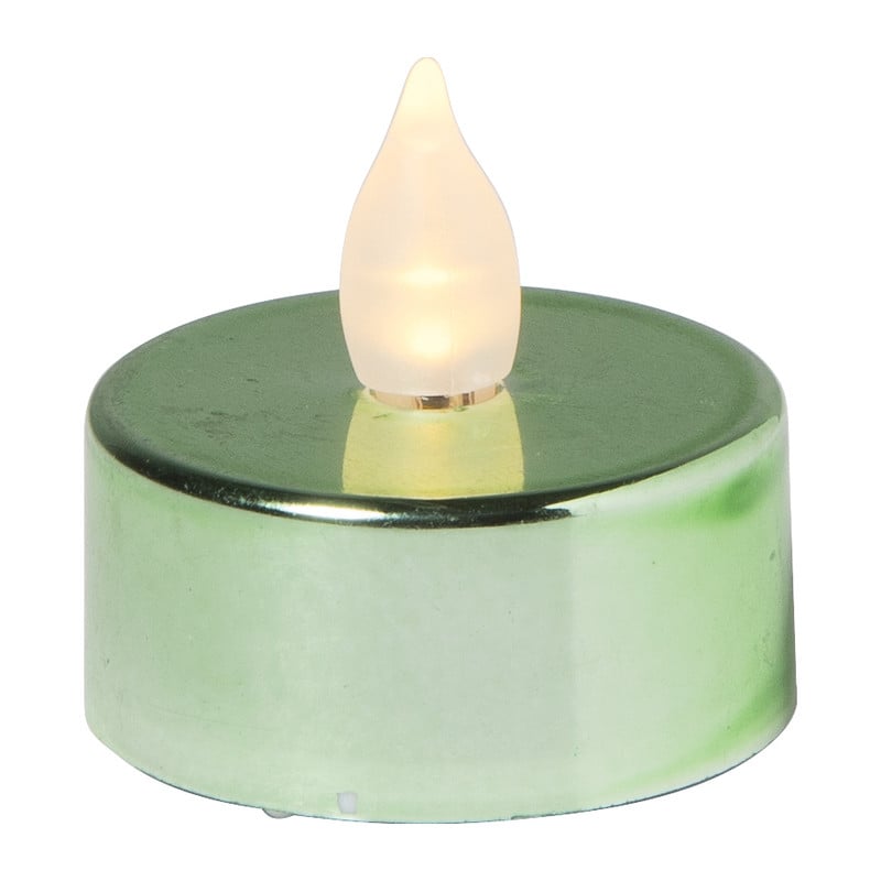 LED waxinelichten - groen - set van 5