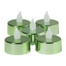 LED waxinelichten - groen - set van 5