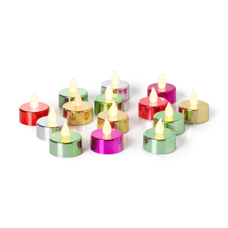 LED waxinelichten - rood - set van 5