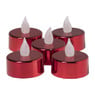 LED waxinelichten - rood - set van 5