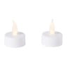 LED waxinelichten - wit - set van 2 - 12x4x10 cm