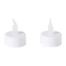 LED waxinelichten - wit - set van 2 - 12x4x10 cm