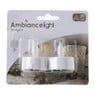 LED waxinelichten - wit - set van 2 - 12x4x10 cm