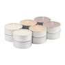 Maxi-theelichten vanille - 9 branduren - 12 stuks