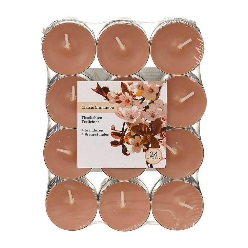 Theelichten classic cinnamon - 24 stuks