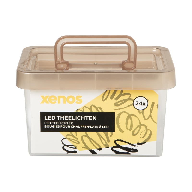 LED theelichten in opbergbox - set van 24