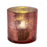 LED-kaars in glas - roze - 7.5x8 cm