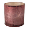 LED-kaars in glas - roze - 7.5x8 cm