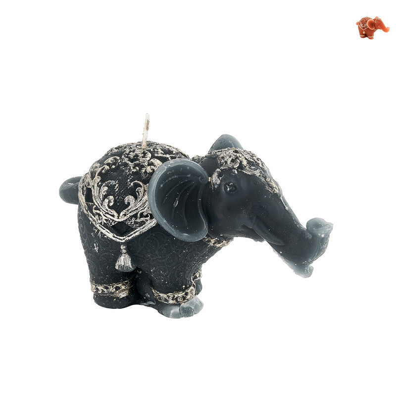 Kaars olifant - diverse varianten - 13,6x7x7,5 cm