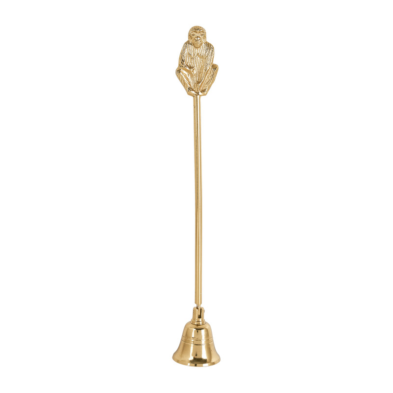 Kaarsendover aap - goud - 28 cm 