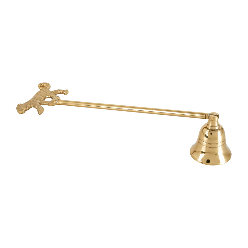 Kaarsendover luipaard - goud - 28 cm 