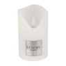 LEDkaars met bewegende vlam - wit - 7.5x12 cm