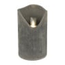 LEDkaars met bewegende vlam - grijs - 7.5x12 cm