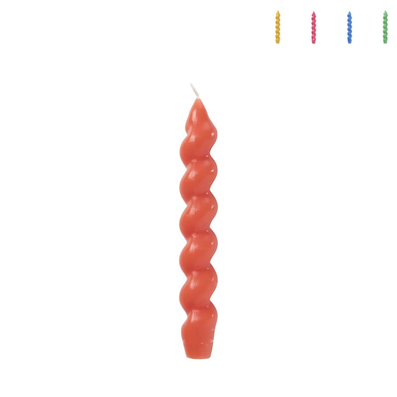 Twisted dinerkaars - diverse kleuren - ø3x19 cm