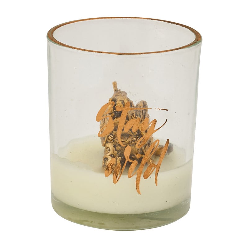 Olifantkaars in glas - Ø6xH7 cm