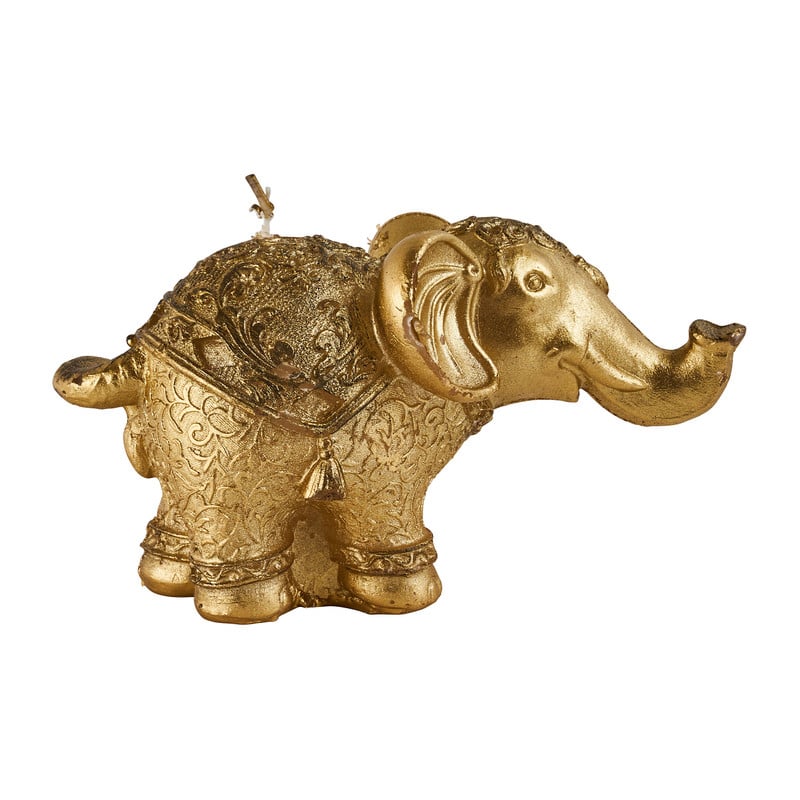 Olifant kaars - goud - 14x6.5x8 cm
