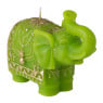 Olifant kaars gedecoreerd - groen