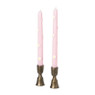Dinerkaars bloemen - roze - set van 2