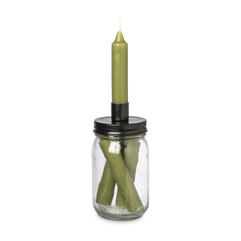 Kandelaar jar - groen - ø7.8x15.5 cm