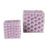 Kaars honingraat - paars - 6x6x5.5 cm