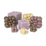 Kaars honingraat - paars - 6x6x5.5 cm