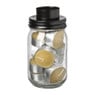 Theelichthouder jar - okergeel - ø7,8x15 cm