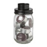 Theelichthouder jar - paars - ø7,8x15 cm