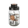 Theelichthouder jar - terra - ø7,8x15 cm