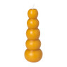 Kaars stapel bollen - oker - ø5x15 cm
