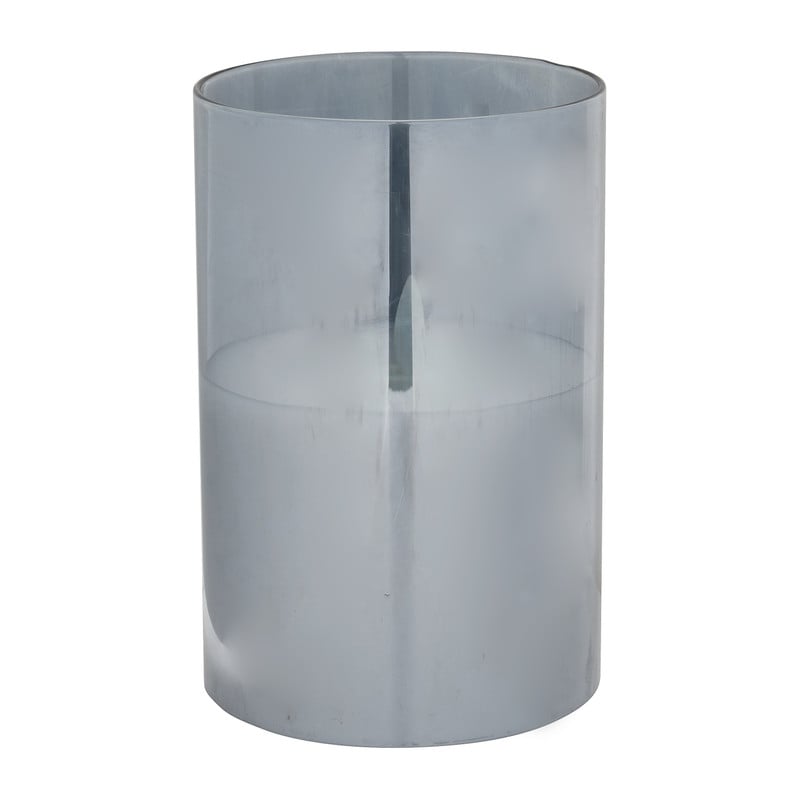LED kaars in glas - metallic - Ø10x15 cm