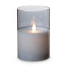 LED kaars in glas - metallic - Ø10x15 cm